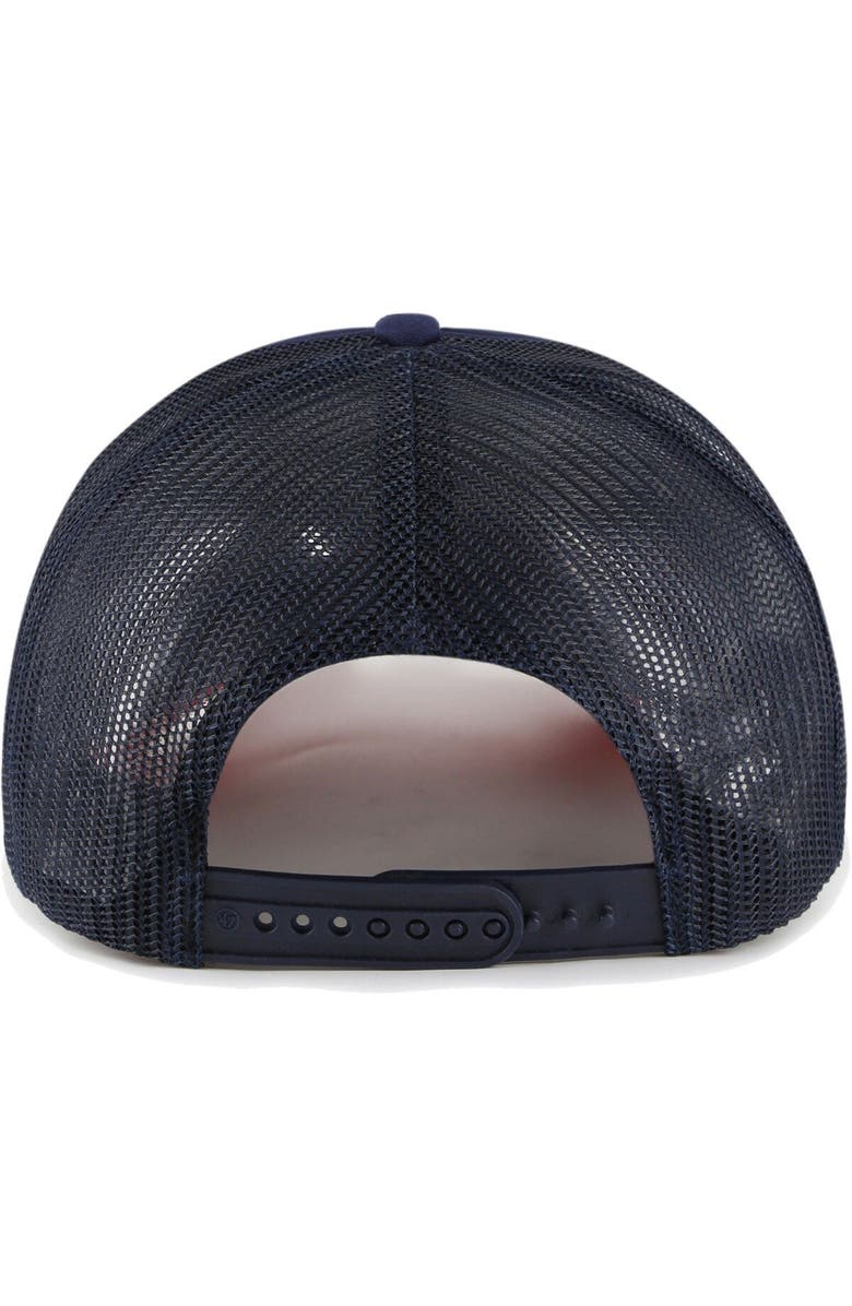 '47 Men's '47 Navy Detroit Tigers Backhaul Foam Trucker Snapback Hat, Alternate, color,