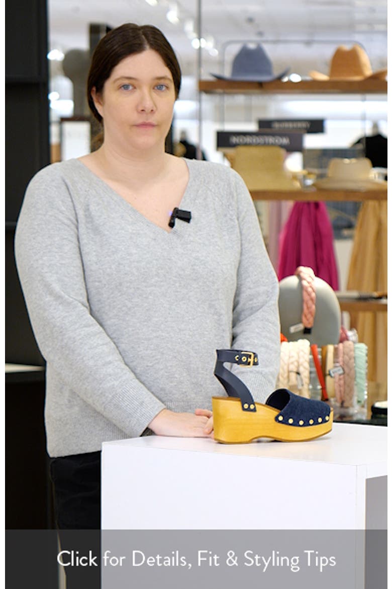 The Anouk Denim Platform Clog Sandal video