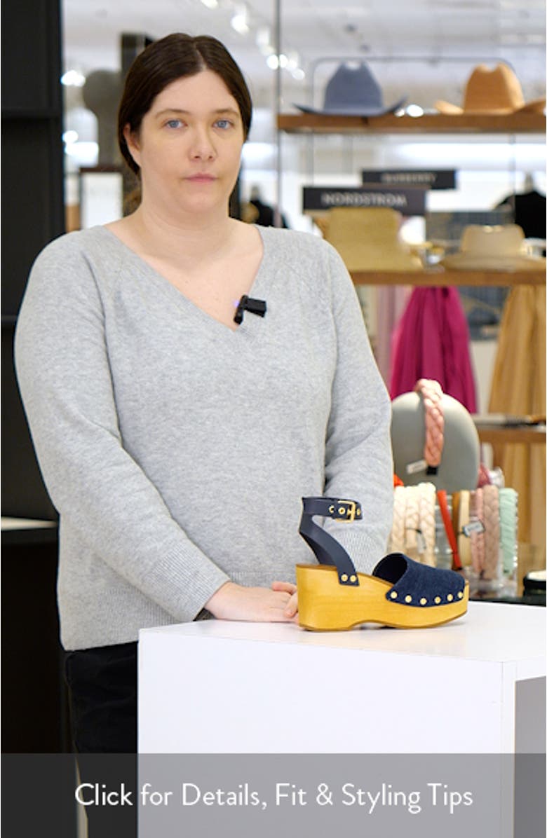 The Anouk Denim Platform Clog Sandal, sales video thumbnail