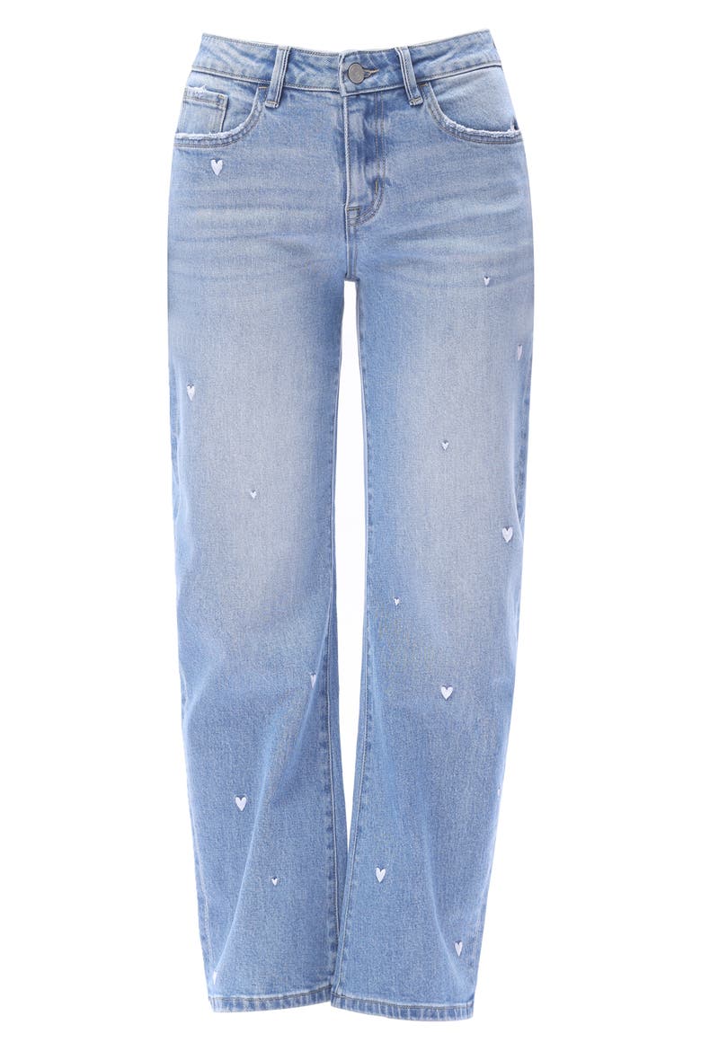 Flora Mid Rise Barrel Leg Jeans, Alternate, color, MEDIUM BLUE