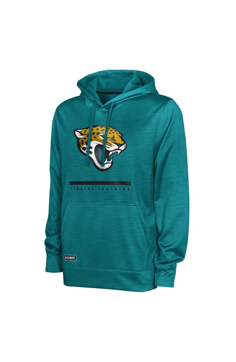 Outerstuff Men's Teal Jacksonville Jaguars Speed Drill Streak Pullover Hoodie, Alternate, color, 