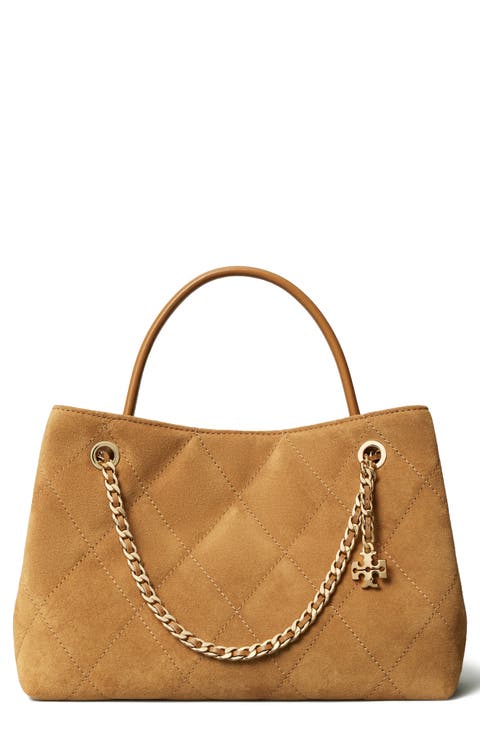 Small Fleming Suede Carryall Tote