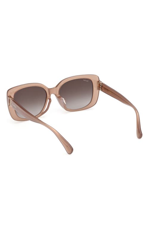 Max Mara 55mm Rectangular Sunglasses In Brown
