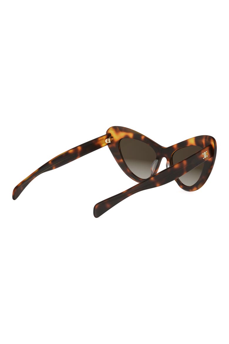 Triomphe 55mm Cat-Eye Sunglasses, Alternate, color, BLNDHAV/BRNG
