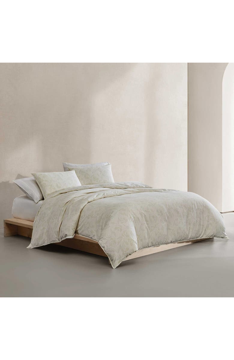 Calvin Klein Yellow Leaves 200 Thread Count Cotton Comforter & Shams Set, Alternate, color, Light / Medium Yellow