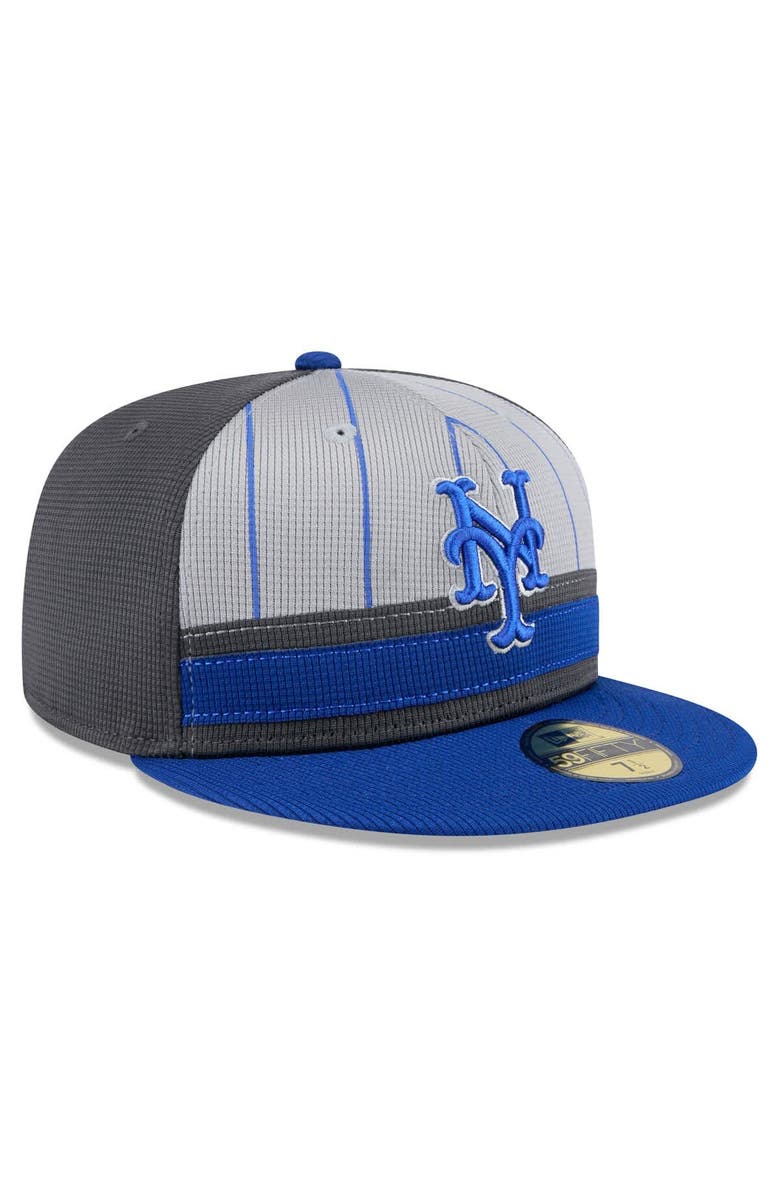 New Era Men's New Era  Gray/Royal New York Mets 2025 Batting Practice 59FIFTY Fitted Hat, Alternate, color, 
