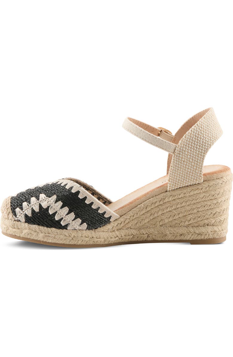 AZURA BY SPRING STEP Adrina Espadrille Wedge, Alternate, color, Black Multi