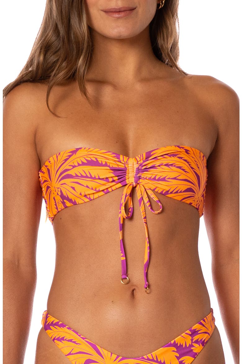Flamingo Palm Kanani Reversible Bikini Top, Main, color, PURPLE
