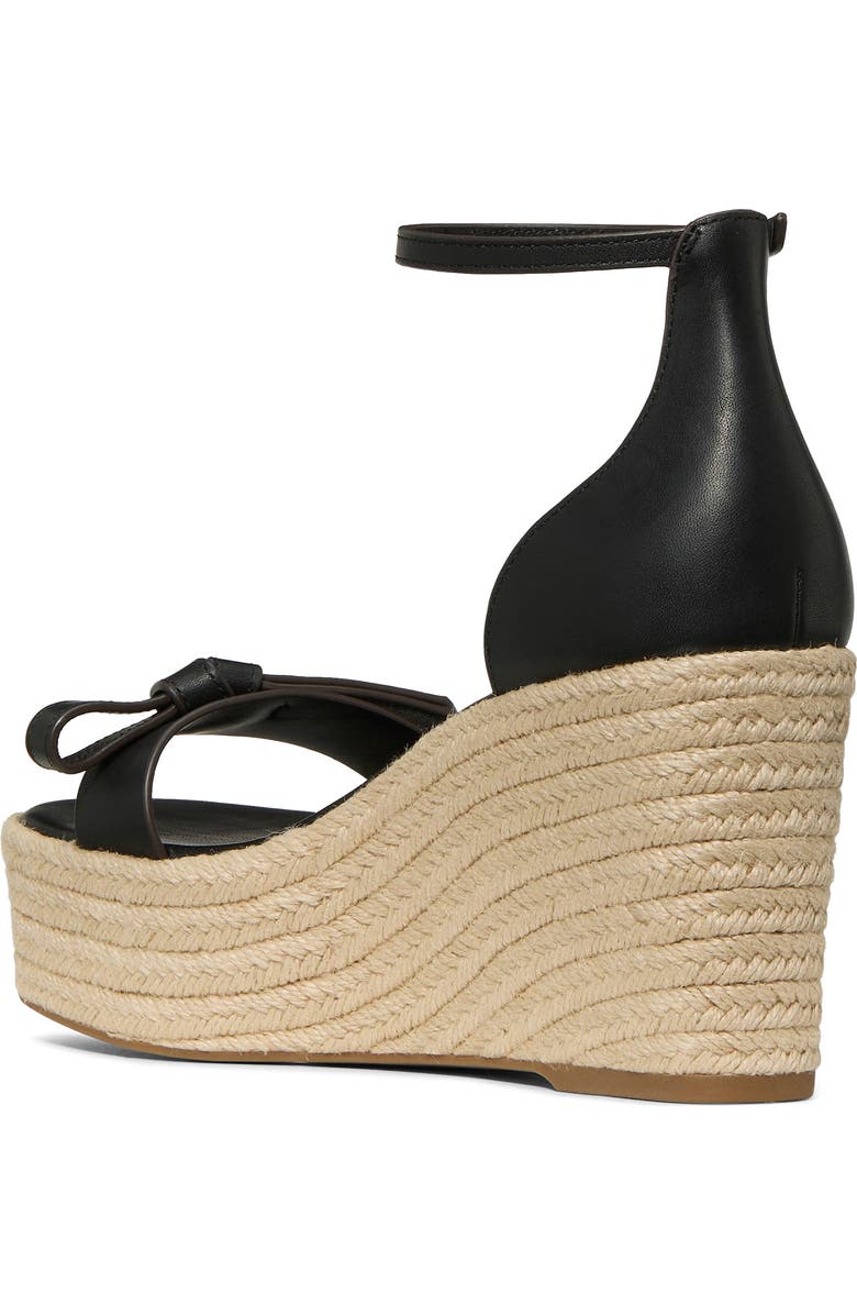 Kate Spade New York loop espadrille ankle strap platform wedge sandal, Alternate, color, Black