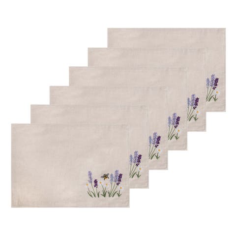 Lavender 
Bee Garden Placemats Set of 6