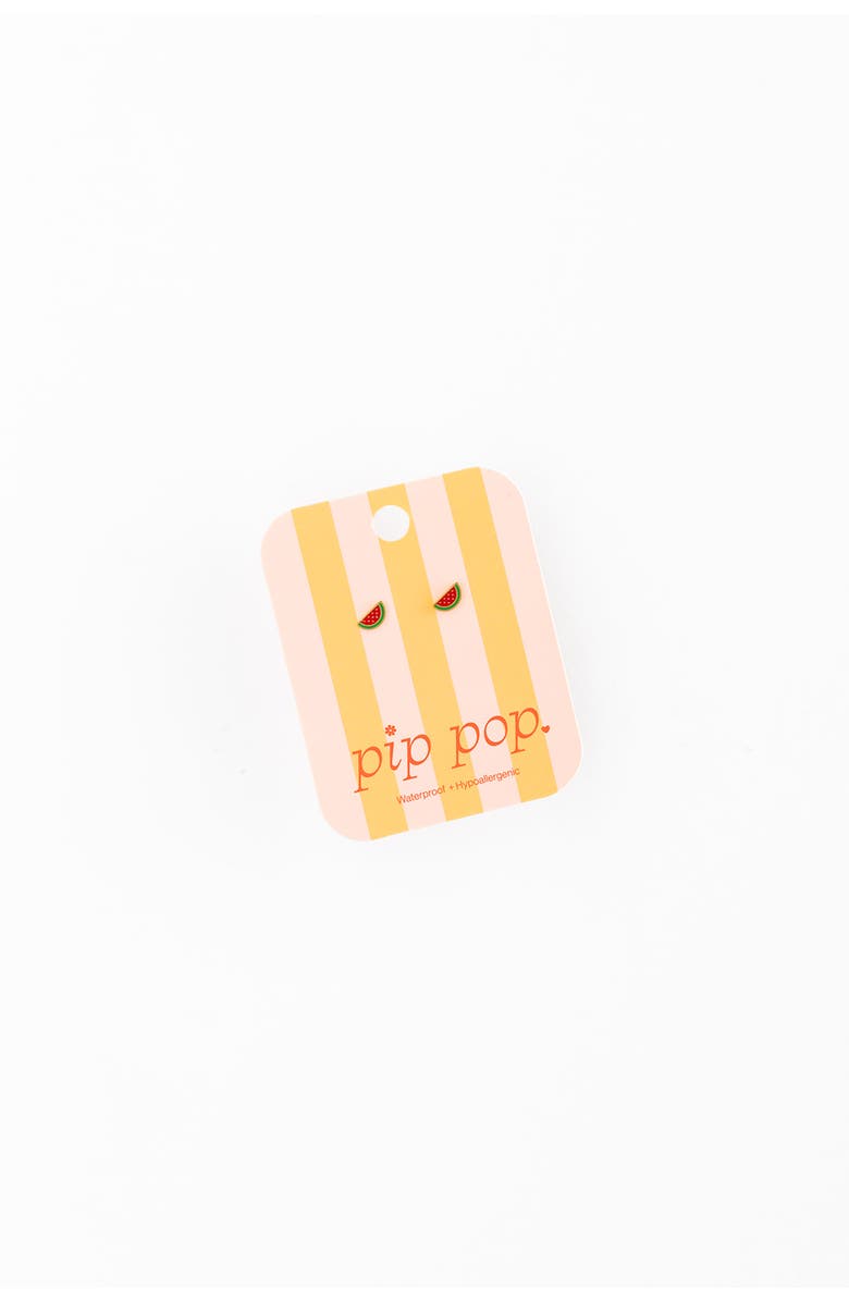 Pip Pop Watermelon Stud Earrings, Alternate, color, Pink