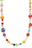 Nialaya Berry Pearl Necklace