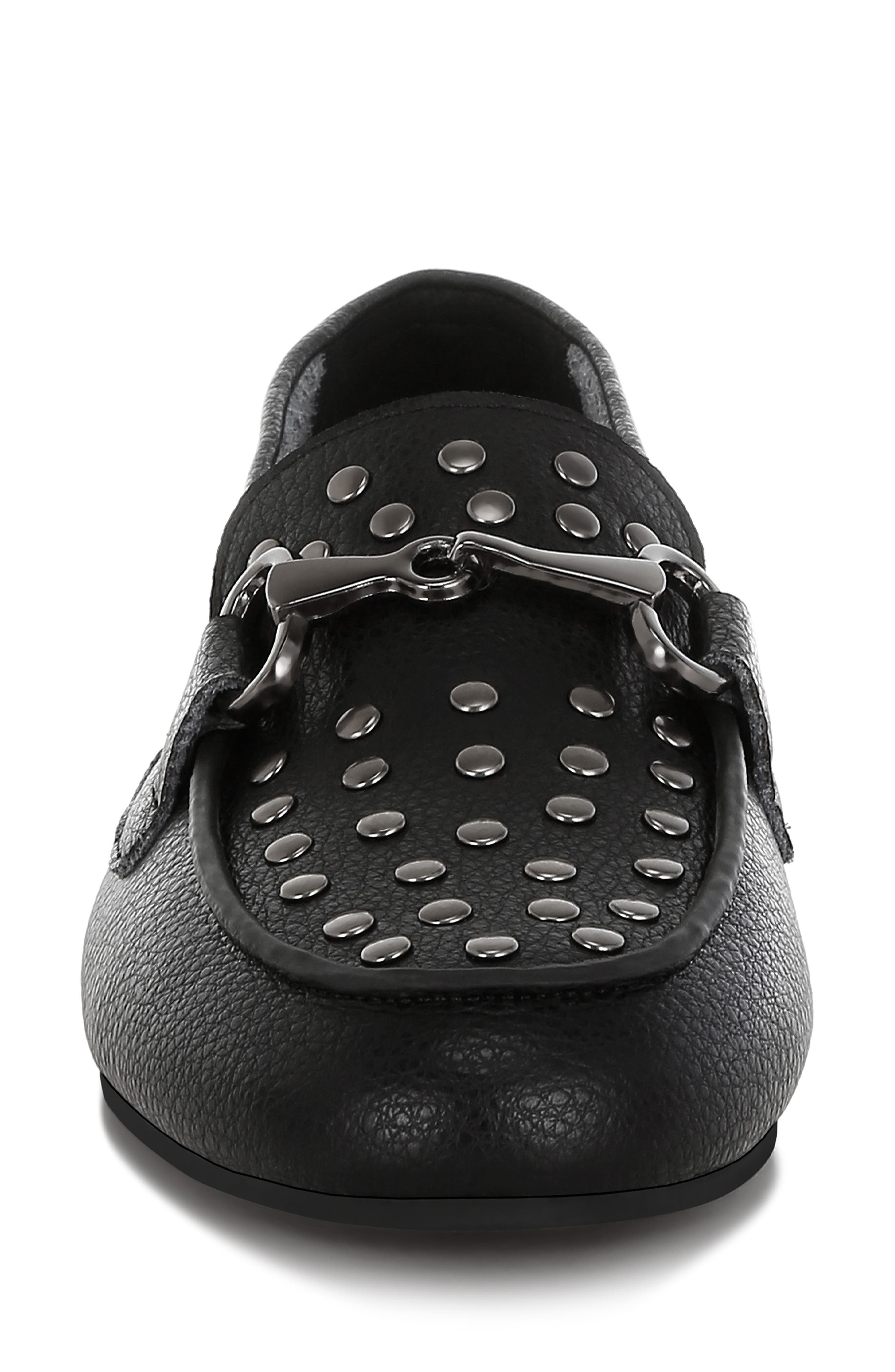 Rag & Co Modaha Studded Horsebit Loafer, Alternate, color, Black
