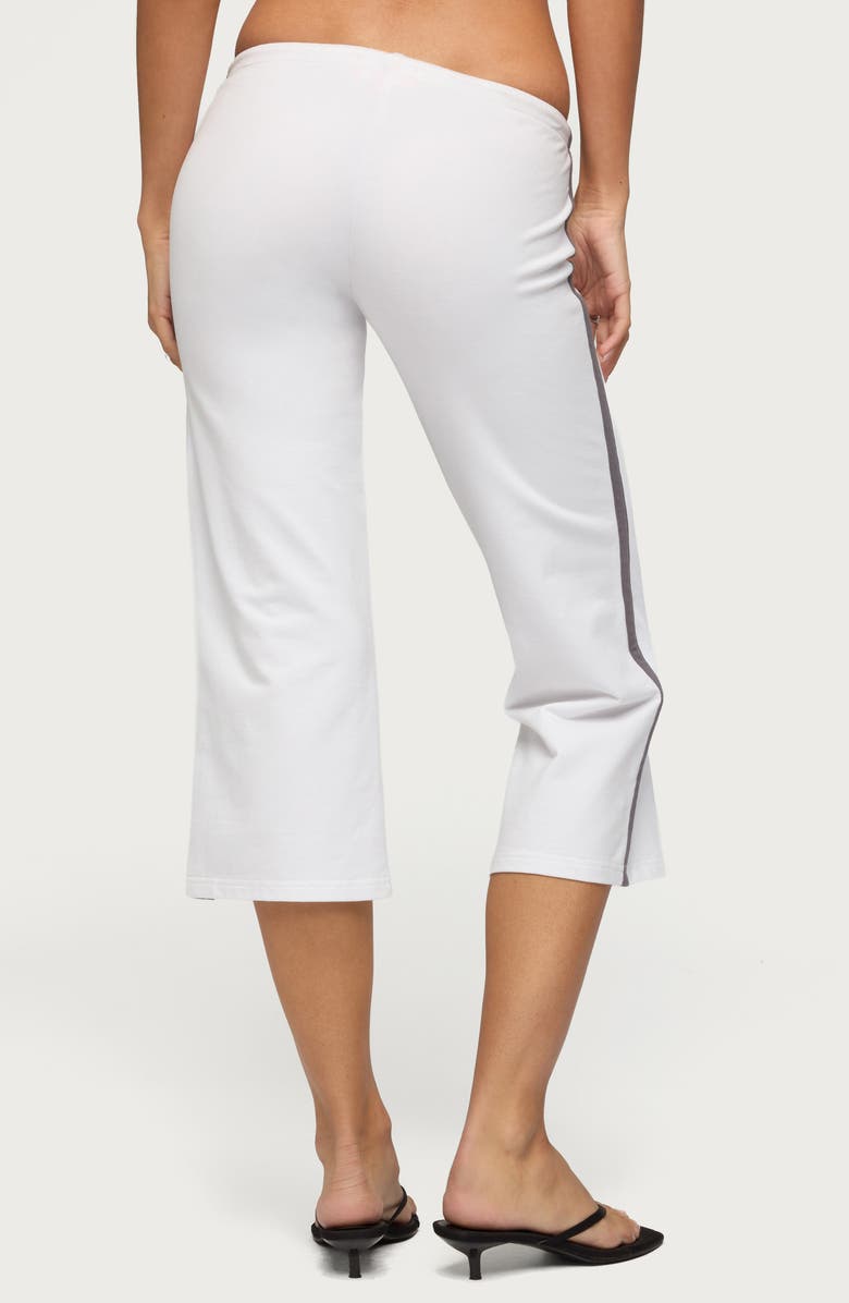 EDIKTED Milene Side Stripe Terry Drawstring Capri Pants, Alternate, color,