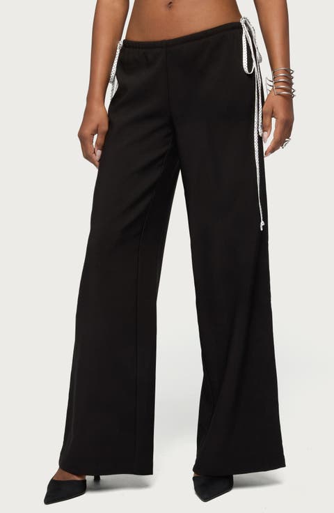 Mikah Contrast Stripe Wide Leg Pants