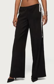 EDIKTED Mikah Contrast Stripe Wide Leg Pants