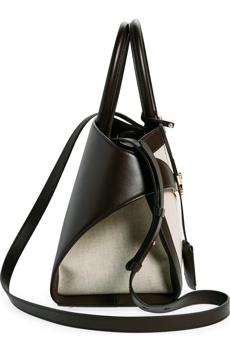 FERRAGAMO Small Hug Canvas & Leather Satchel, Alternate, color,