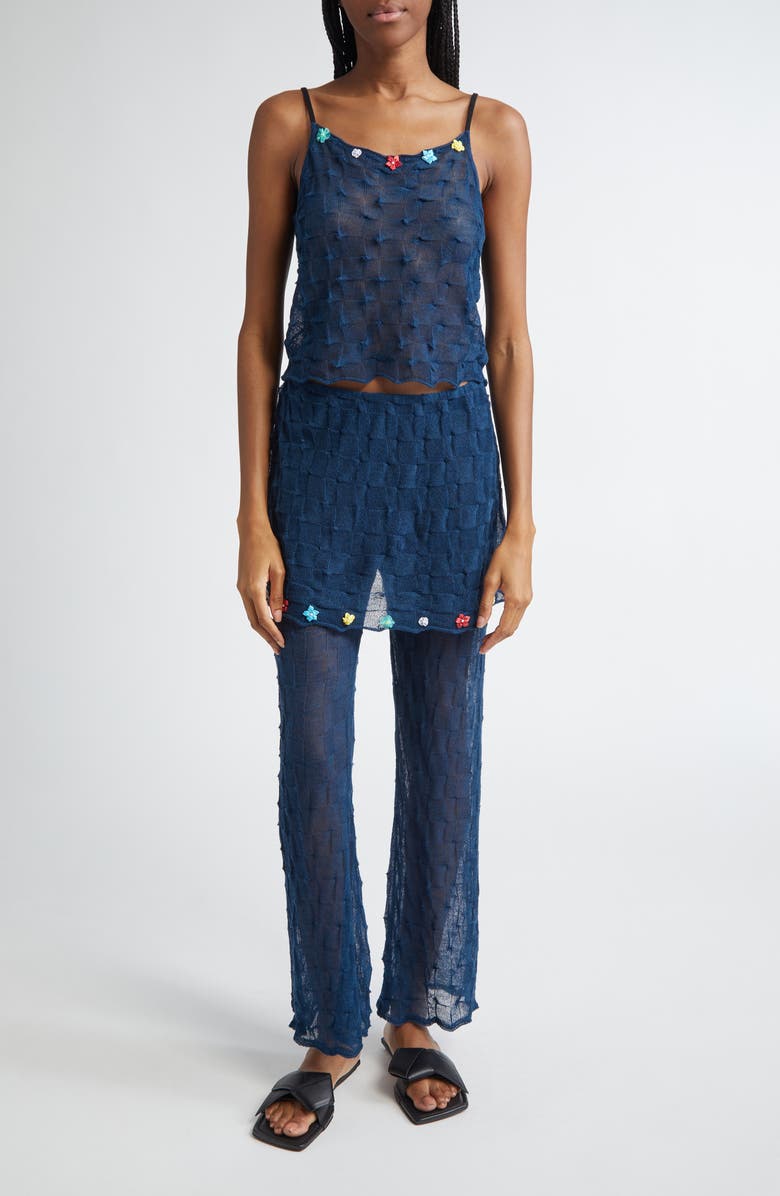 YanYan Borlor Floral Ribbon Wool Camisole, Alternate, color, 