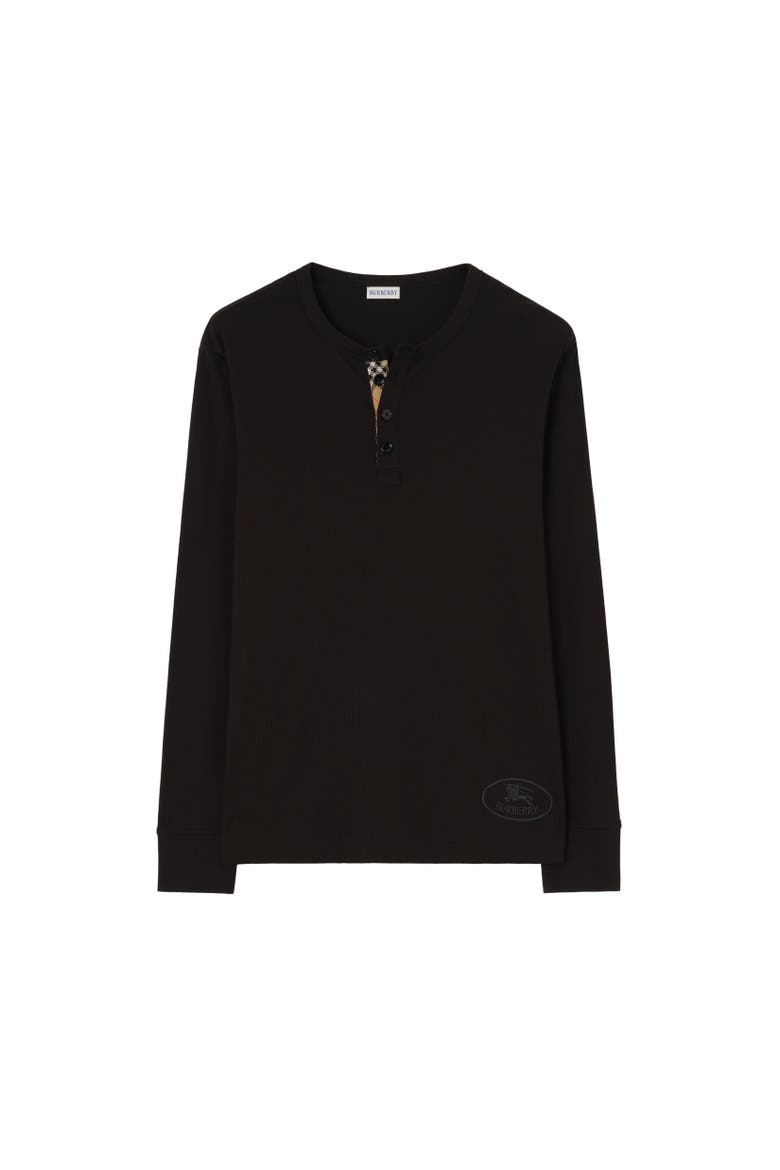 Long-sleeve Cotton top, Alternate, color, Black