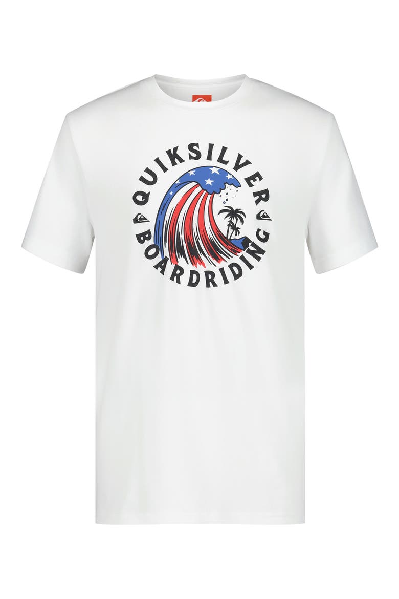 Kids' Logo Surf T-Shirt, Main, color, WHITE