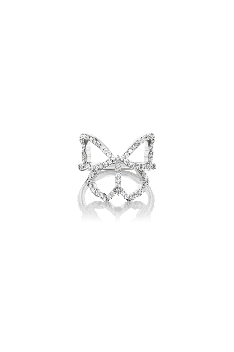 Open Butterfly Ring, Alternate, color, Sterling Silver