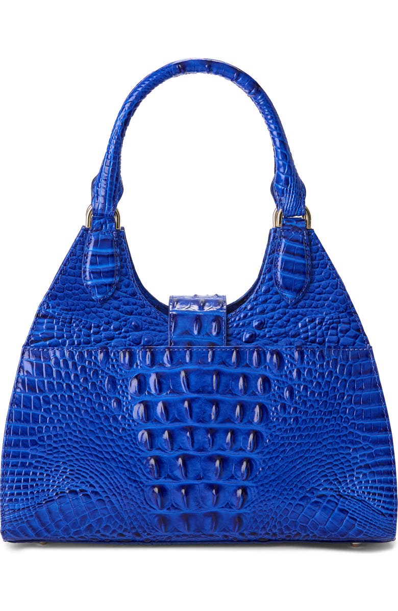 Brahmin Adrian Croc Embossed Leather Shoulder Bag, Alternate, color, Ultramarine