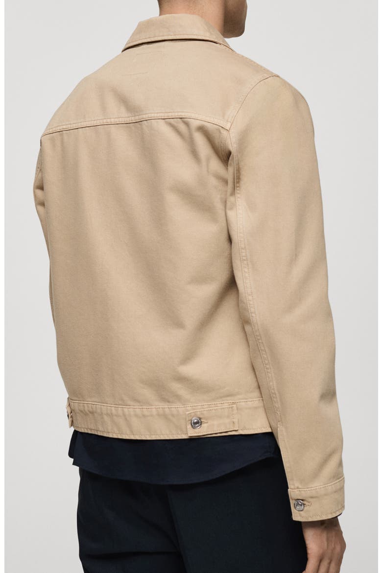 Denim Jacket with Pockets, Alternate, color, BEIGE
