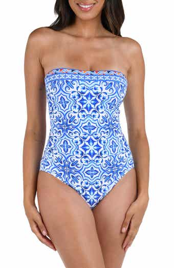 HELEN JON Tassel Belt Bandeau One-Piece | Nordstrom HELEN JON Tassel Belt Bandeau One-Piece | Nordstrom