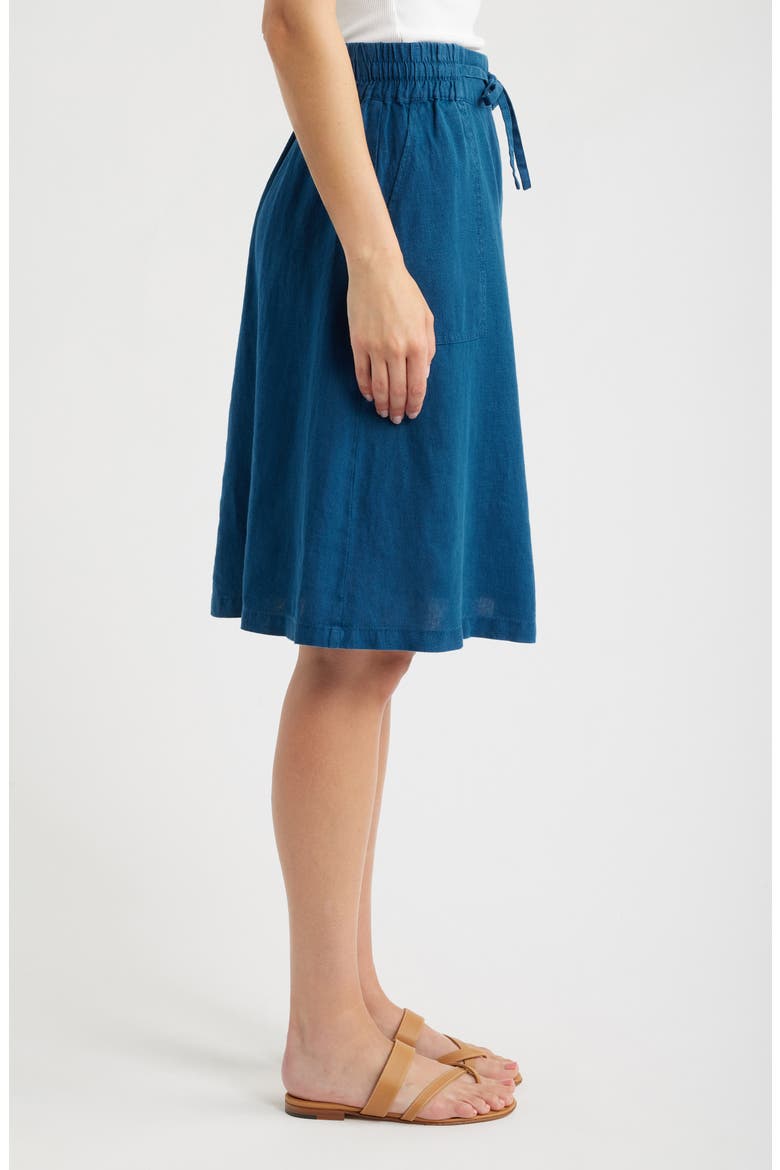 Pepper Moth Linen Skirt, Alternate, color, OCEAN DRIFT