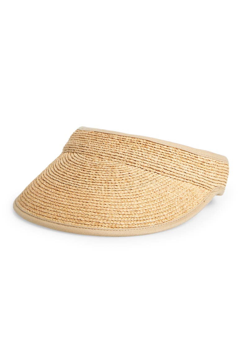 Raffia Visor, Main, color, NATURAL RAFFIA