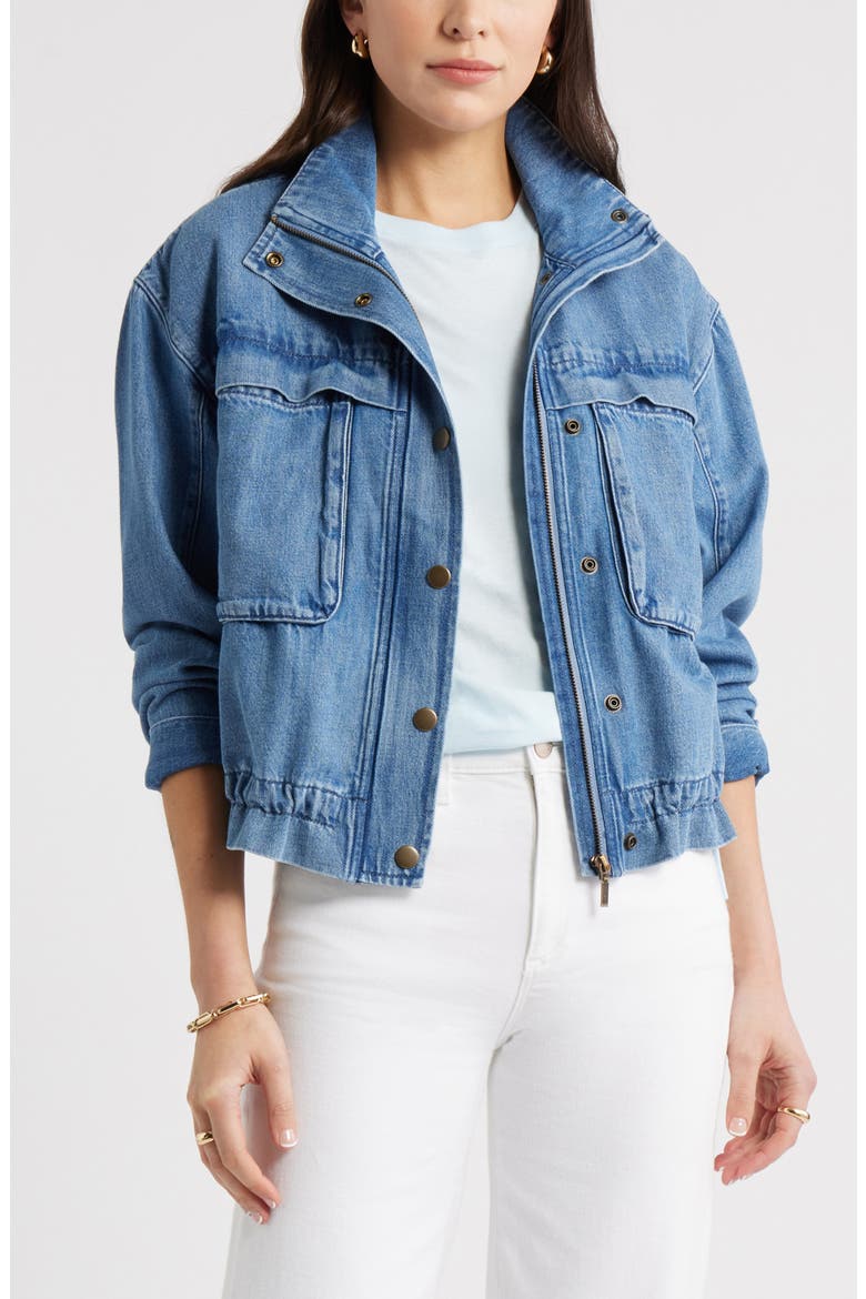 Denim Utility Jacket, Main, color, MEDIUM WASH