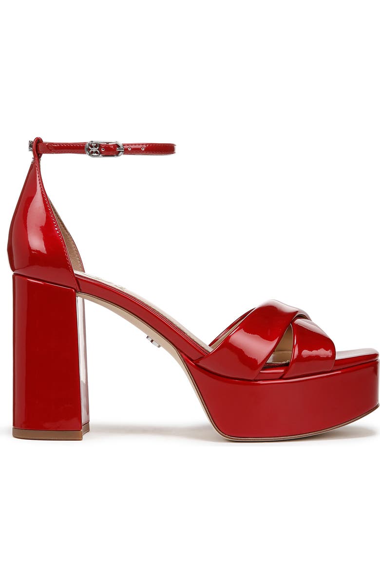 Sam Edelman Jullian Ankle Strap Platform Sandal, Alternate, color, Passion Red