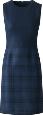 Akris Check Wool Sheath Dress