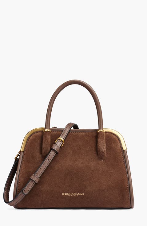 Satin Suede Mini Satchel
