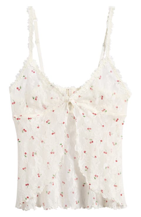 Stretch Lace Babydoll Top (Regular & Plus)