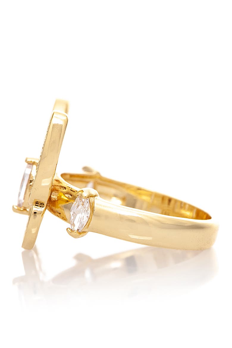 Butterfly Pavé CZ Ring, Alternate, color, 18K GOLD CLAD