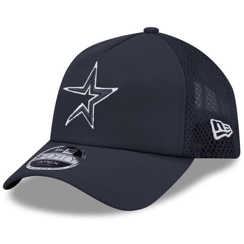Men's New Era Navy Houston Astros 2026 Batting Practice Alternate Apex 9FORTY Adjustable Hat