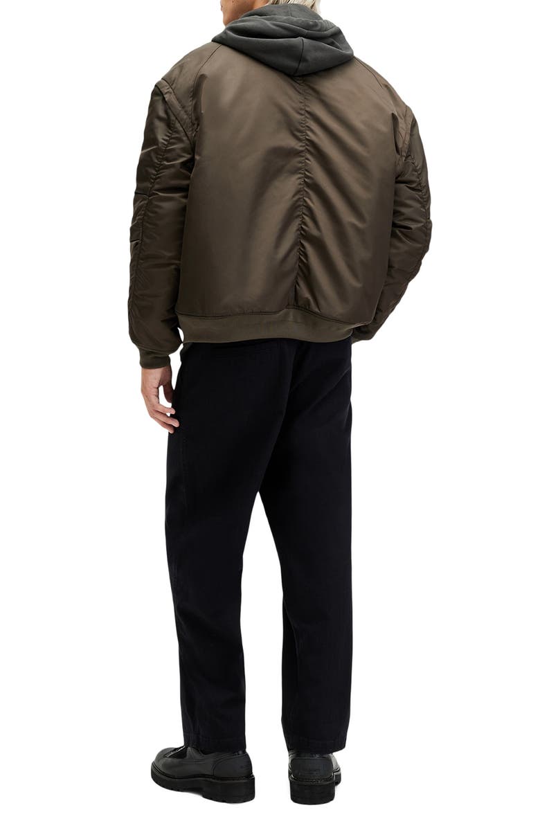 AllSaints Warden Wide Leg Cotton Pants, Alternate, color, 