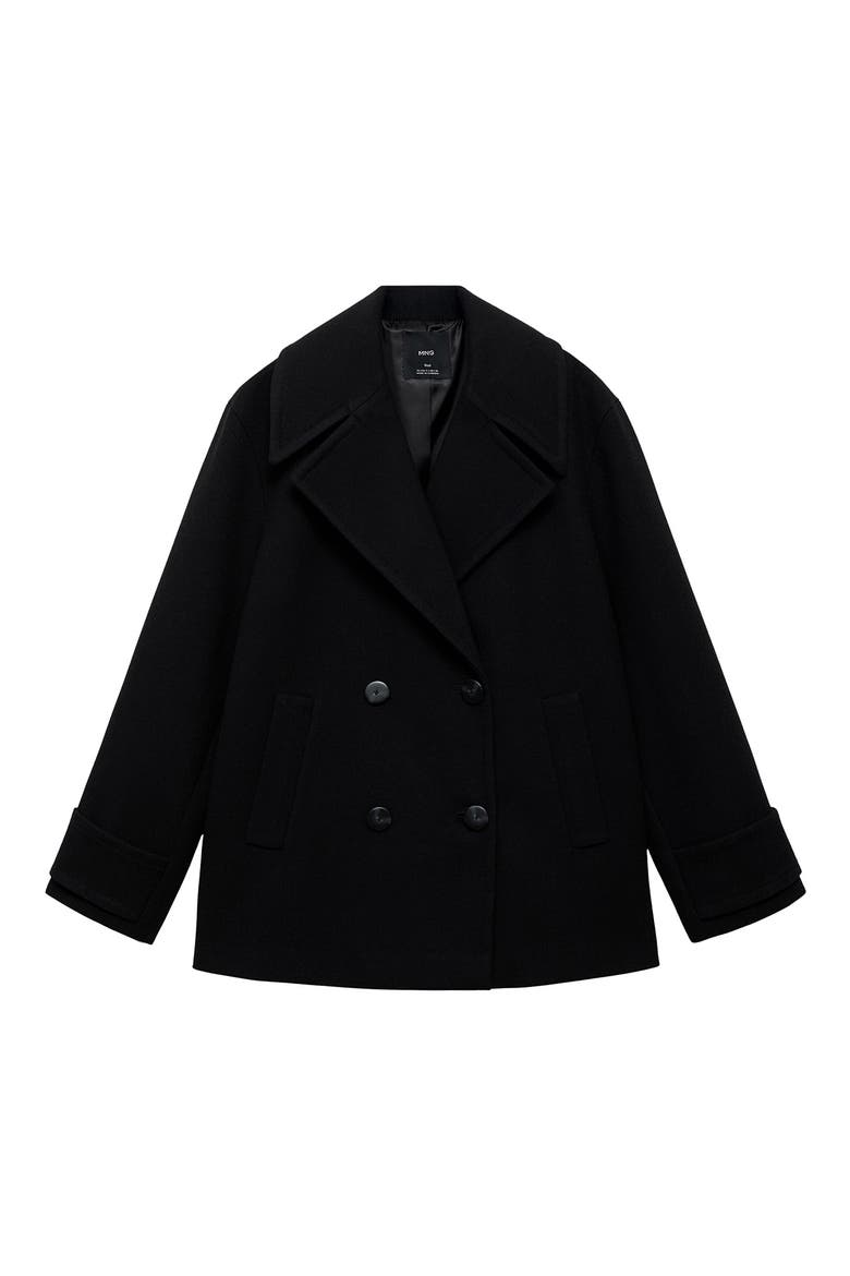 Goya Double Breasted Blazer, Alternate, color, BLACK