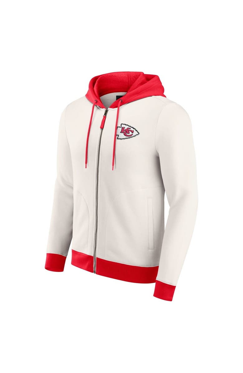Darius Rucker Collection by Fanatics Men's Darius Rucker Collection by Fanatics Cream Kansas City Chiefs Distressed Graphics Full-Zip Hoodie, Alternate, color, Cream