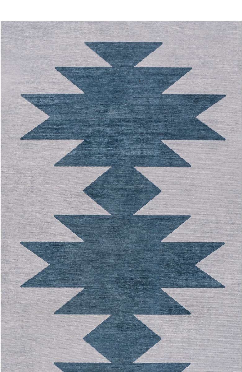 JONATHAN Y Chayton Minimalist Geometric Machine-Washable Area Rug, Main, color, Slate Blue