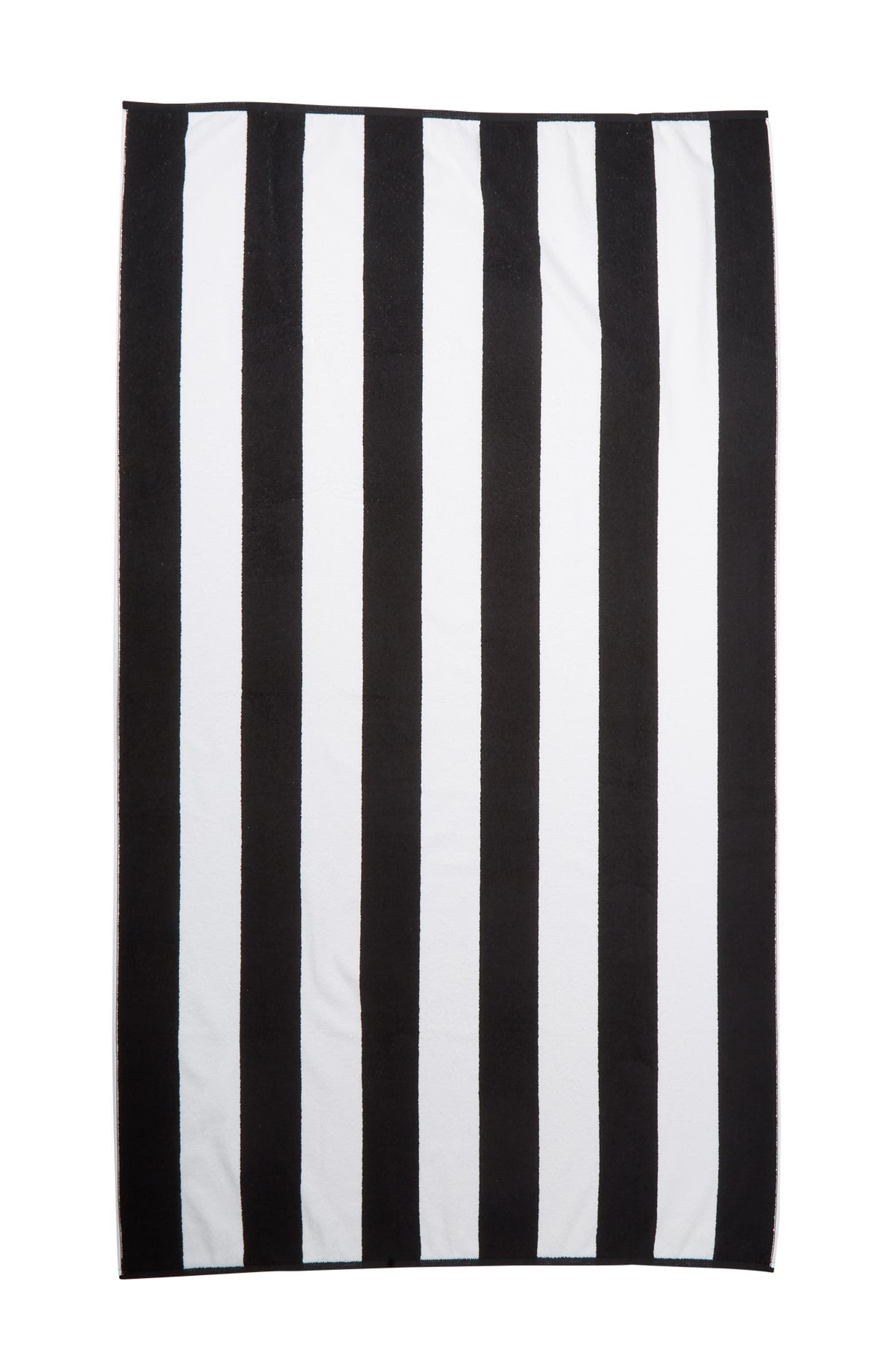 DOHLER Marine Stripes Beach Towel - Black | Nordstromrack