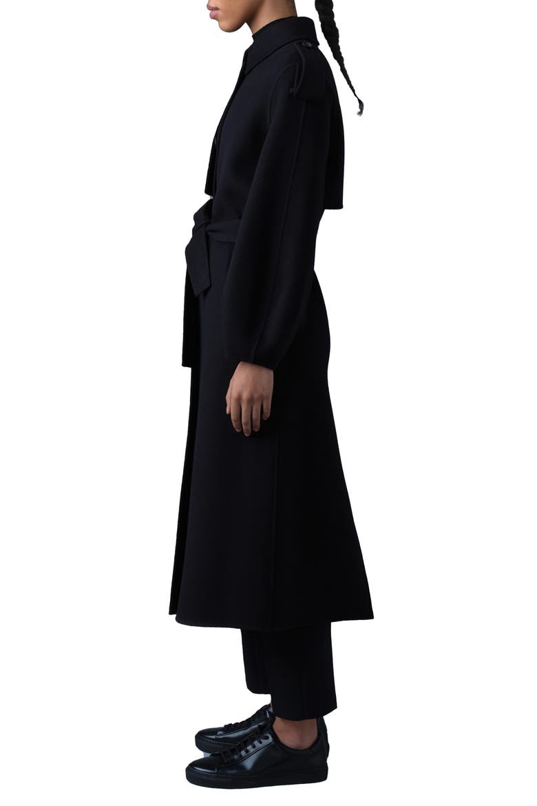 Ceyla Double Face Wool Coat, Alternate, color, BLACK