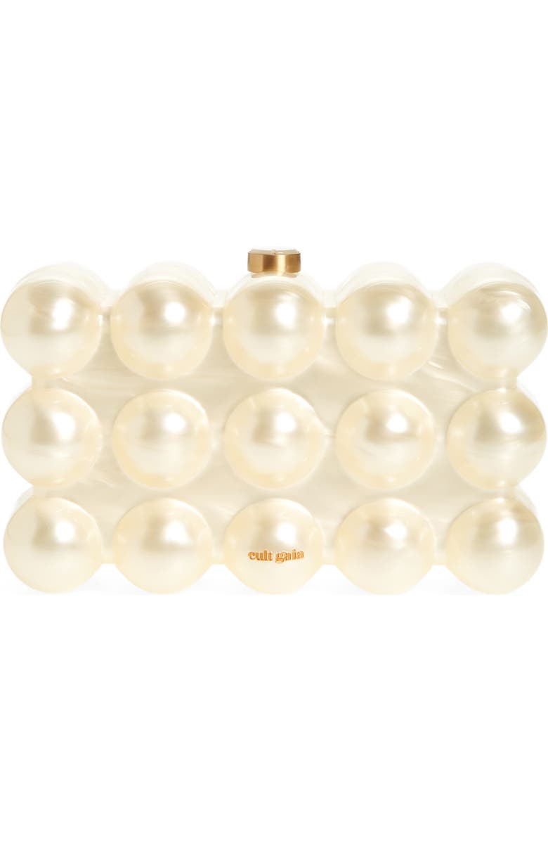 Cult Gaia The Bubble Acrylic Box Clutch, Main, color,