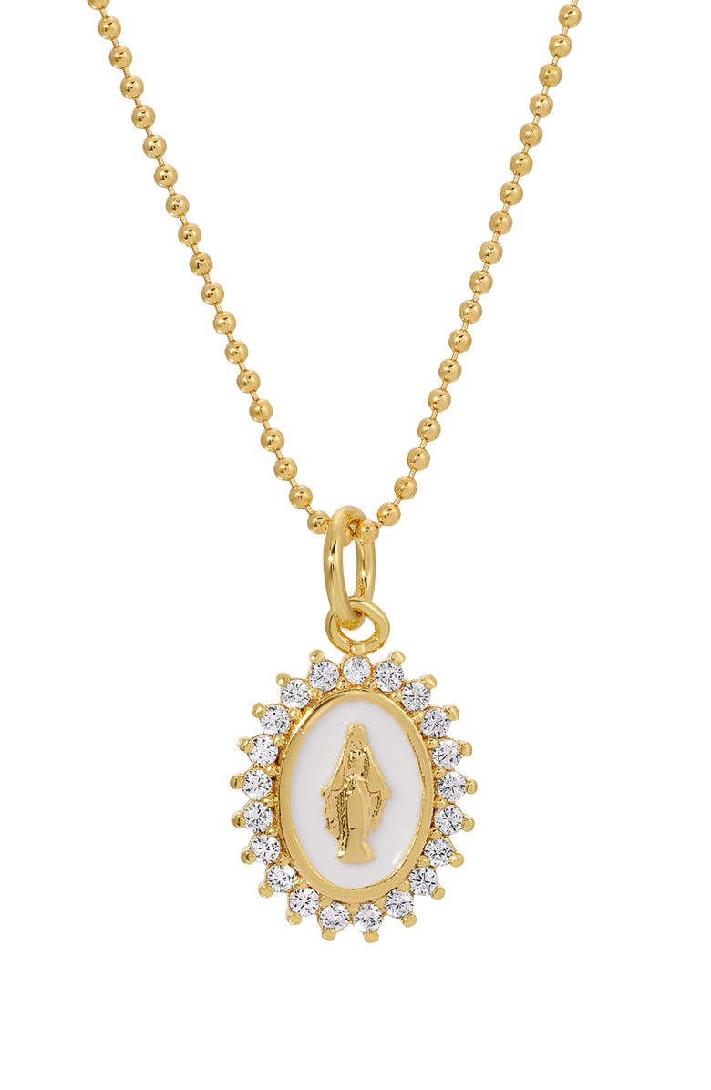 Joy Dravecky Lady of Lourdes Pendant Necklace, Main, color, 