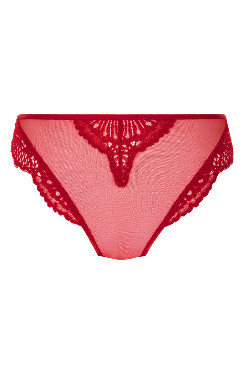 Hunkemöller Whitney Brazilian Lace Panties, Alternate, color, Chili Pepper