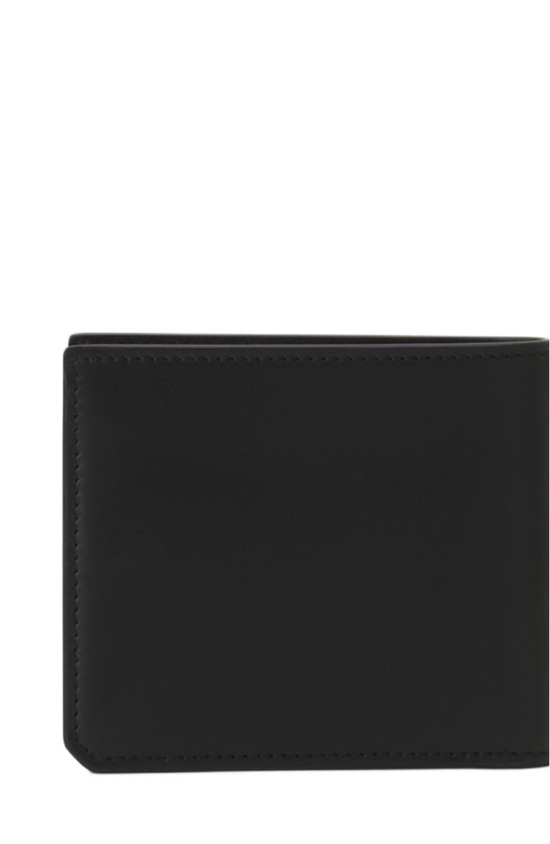 Lanvin Compagnon Leather Wallet, Alternate, color, Black