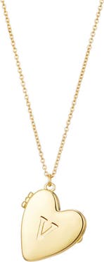 Adornia Initial Heart Locket Pendant Necklace