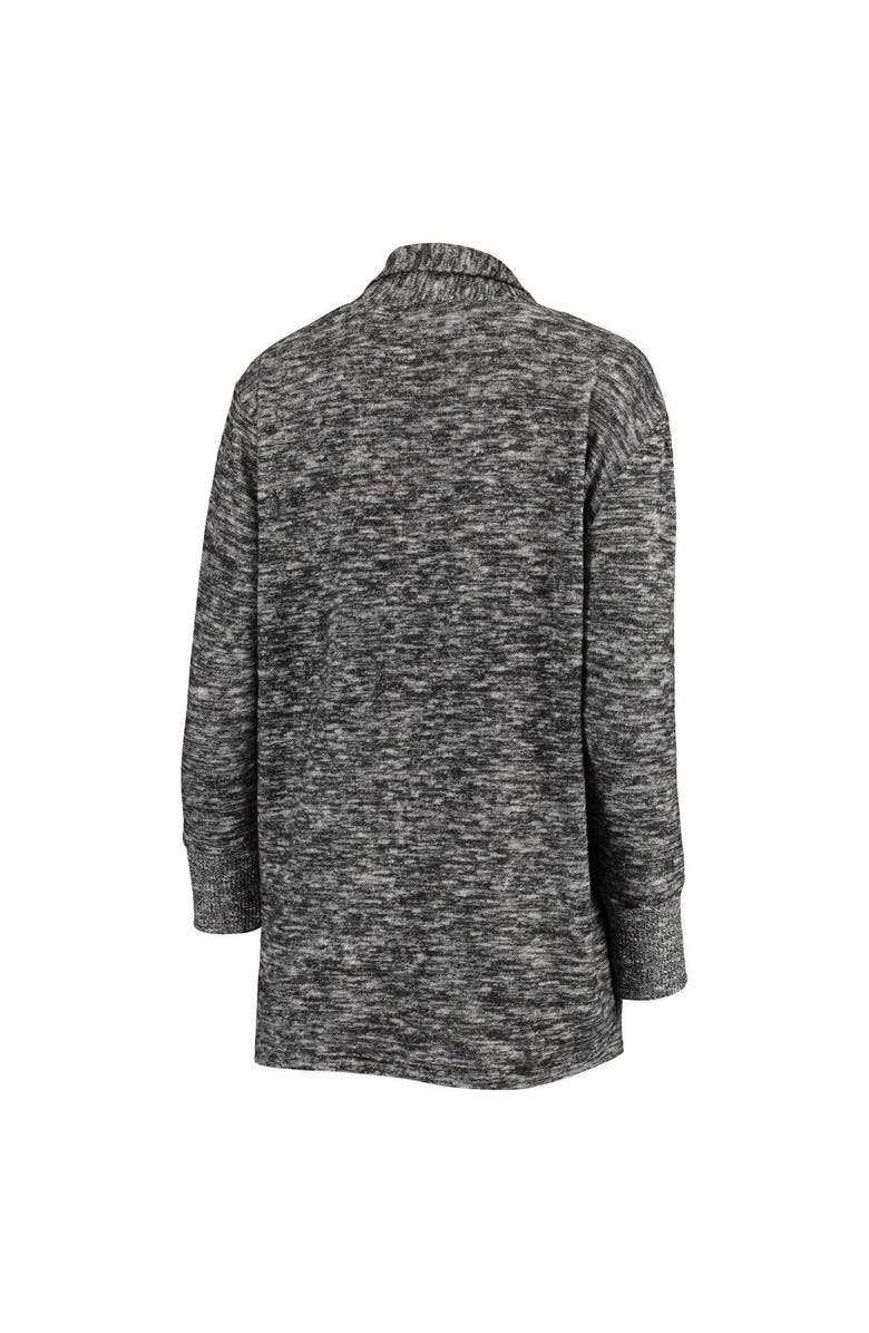 UG APPAREL Women's Heathered Black Iowa Hawkeyes Missy Cozy Fleece Tri-Blend Campus Cardigan, Alternate, color, 
