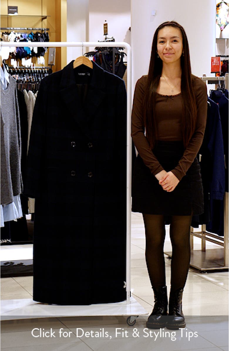 Longline Wool Blend Coat, sales video thumbnail